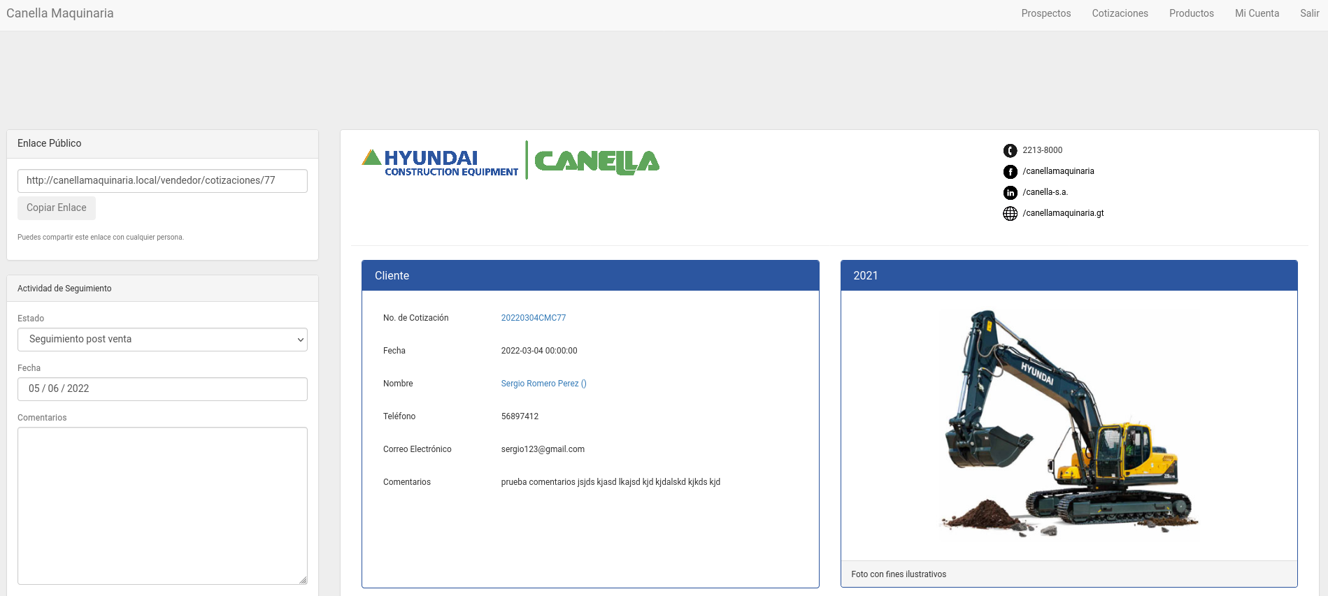 Maquinaria Construcción de Canella